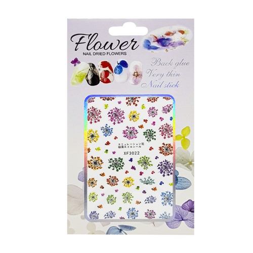 Adesivo para Unhas Flor 3D Flower Nail Dried Manicure Xf3022