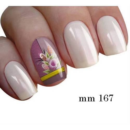 Adesivos de Unhas Feminices For Nails - Adesivos para Unhas Lilás com Flores Delicadas Mm167