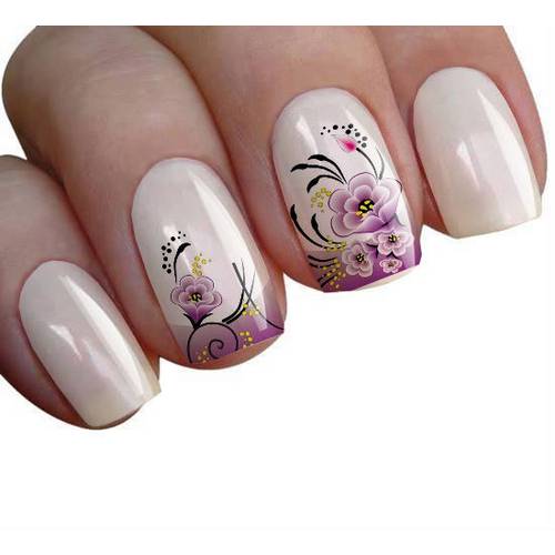 Adesivos de Unhas Feminices For Nails Flores Lilás Magnificas L065