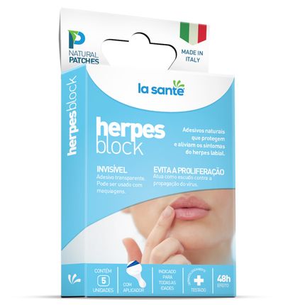 Adesivos para Herpes Labial Herpes Block 5 Unidades - La Santé