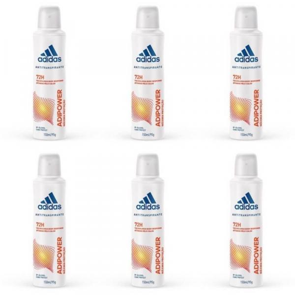 Adidas Adipower Desodorante Aerosol Feminino 150ml (Kit C/06)