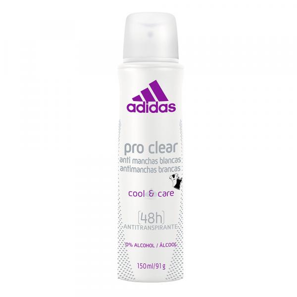 Adidas - Desodorante Antitranspirante Feminino Pro Clear Antimanchas Brancas - 150ml
