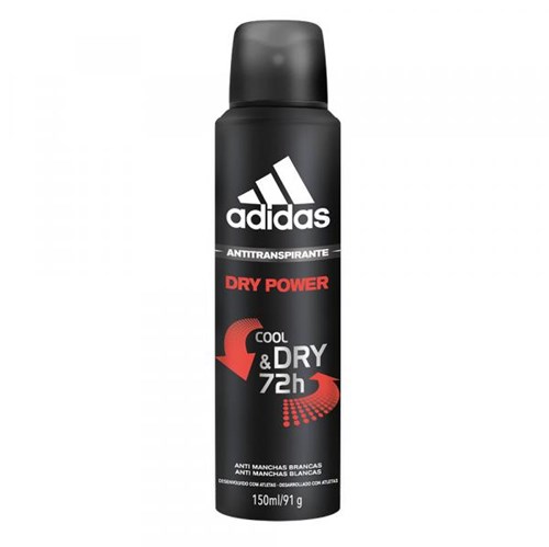 Adidas - Desodorante Antitranspirante Masculino Dry Power Antimanchas Brancas - 150ml