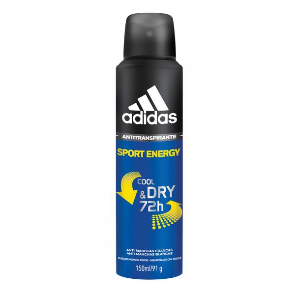 Adidas - Desodorante Antitranspirante Masculino Sport Energy Antimanchas Brancas - 150ml