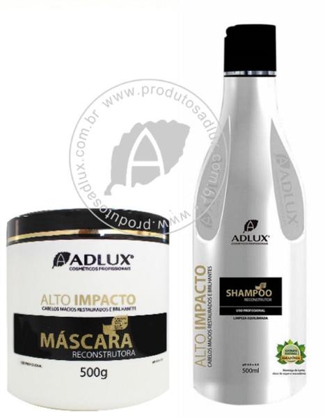 Adlux Kit Reconstrutor Alto Impacto Shampoo + Mascara Manutenção