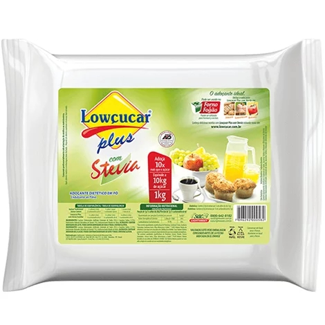Adoçante Plus Stévia 1KG Lowçucar - Lowçúcar