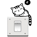 Adorável Cat Nap Luz Pet Mudar Decal Funny Sticker Home Garden Tools