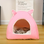 Adorável Ear Forma Quente Dormindo Mat Tent Ninho de gato de estimação Suprimentos