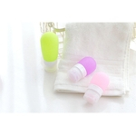 Adorável garrafa de viagem Leakproof Silicone recarregáveis ¿¿Squeezable Viagem Cosmetic Toiletry Recipiente para Shampoo Lotion Soap
