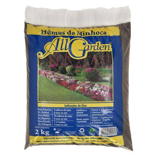 Adubo All Garden Humus de Minhoca - 2kg