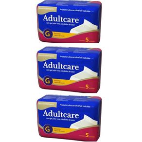 Adultcare Protetor Descartável de Colchão G com 5 - Kit com 03