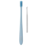 Adultos macia Escova de cabelo em forma de V aparelhos ortodônticos escova de dentes com Escovilhão Azul