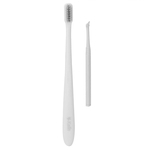 Adultos macia Escova de cabelo em forma de V aparelhos ortodônticos escova de dentes com Escovilhão Branco