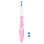Adultos principal dobro escova de dentes elétrica Antiderrapante Handle cabelo casa macia escova de dentes-de-rosa