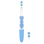Adultos principal dobro escova de dentes elétrica Antiderrapante Handle Household cabelo macio Escova azul