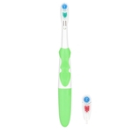 Adultos principal dobro escova de dentes elétrica Antiderrapante Handle Household cabelo macio Escova verde