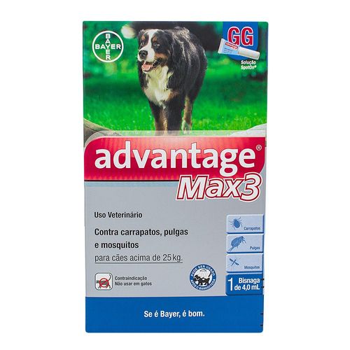 Advantage Max 3 - para Cães com Mais de 25kg - Pipeta com 4ml