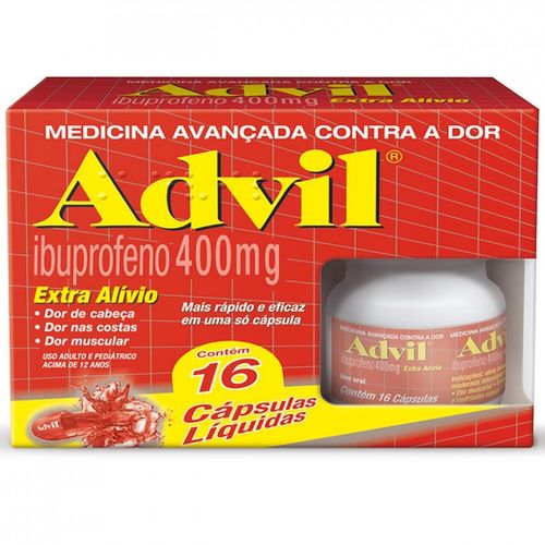 Advil 400mg 16 Cápsulas Líquidas