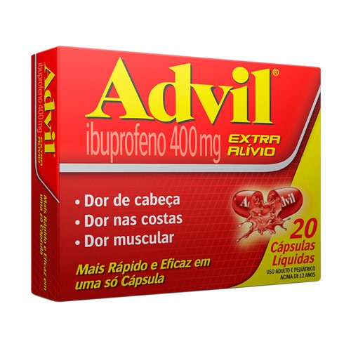 Advil 400mg com 20 Cápsulas Líquidas