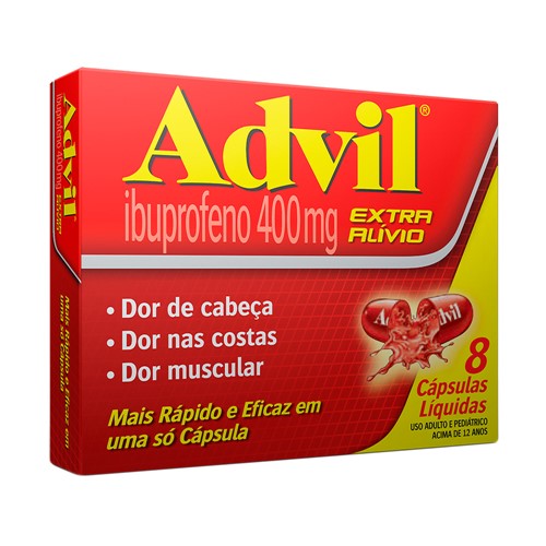 Advil 400mg com 8 Cápsulas Líquidas