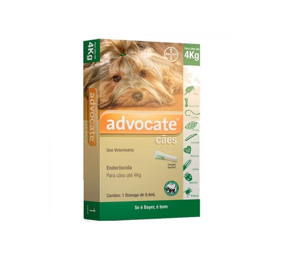 Advocate Antipulgas para Cães Até 4 Kg - Bayer