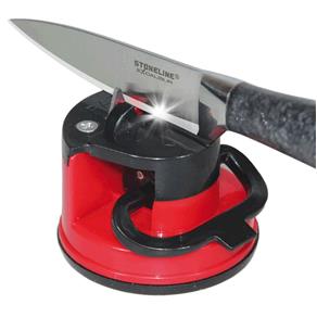 Afiador Amolador Faca Tesoura Canivete Facão com Ventosa WMTLL80143 - Vermelho