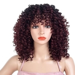 Afro Kinky Curly Glueless Charming rainha cheia do laço do cabelo humano perucas para mulheres negras de Remy do brasileiro do cabelo Lace Wigs