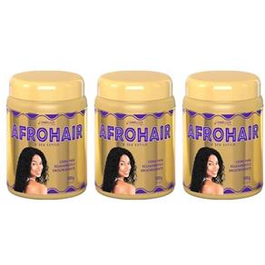 Afrohair Creme Relaxante Permanente 500g - Kit com 03