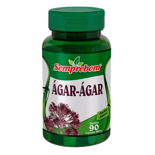 Ágar-Ágar - Semprebom - 90 Cápsulas de 500 Mg.