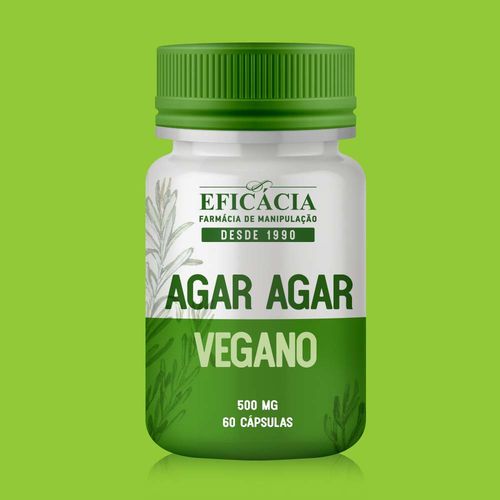Agar Agar (vegano) 500 Mg - 60 Cápsulas