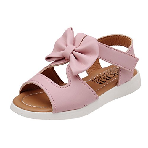 (Age:1T US:6.5, Pink) - Baby Sandals,Dainzuy Toddler Baby Girls Bowknot Anti-Slip Summer Prewalker Sandals First Walkers Outdoor Pricness Shoes (Age:1