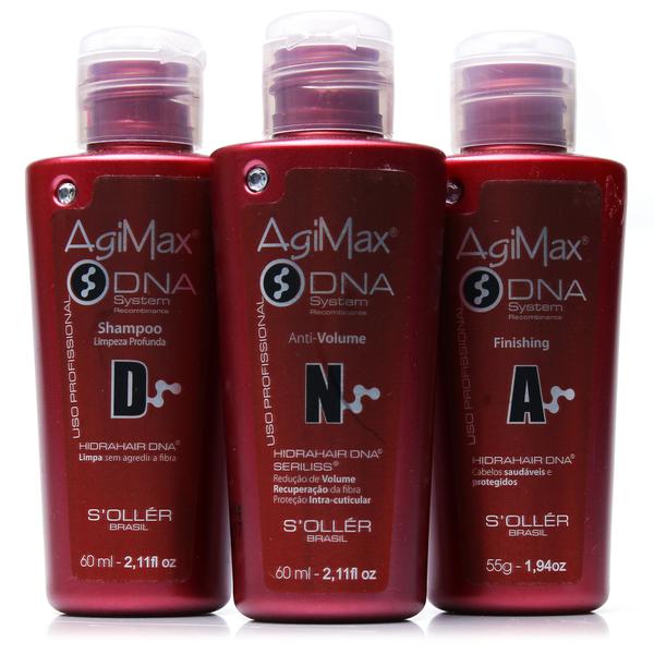 Agi Max DNA System - Kit de Tratamento e Redução de Volume - 60ml+60ml+55g - Agi Max