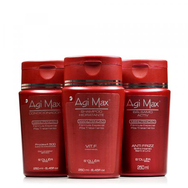 Agi Max Kit Manutenção Shampoo, Condicionador e Bálsamo - 3x250ml - Agi Max