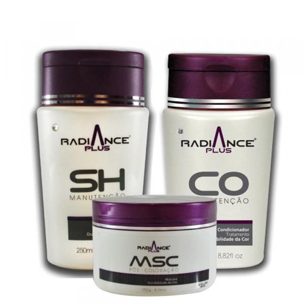 Agi Max - Kit Shampoo + Condicionador + Máscara Pós Coloração Radiance Plus Durabilidade da Cor - Agi Max