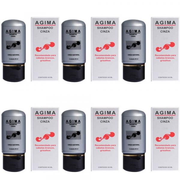 Agima Shampoo Cinza 80ml (Kit C/06)
