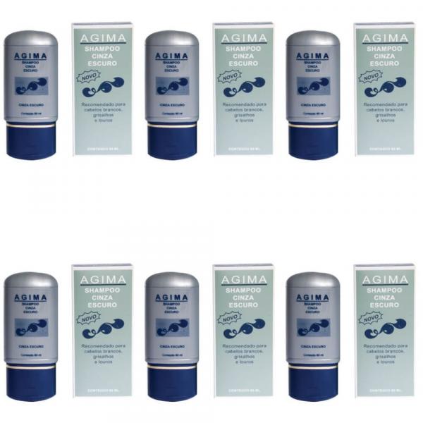 Agima Shampoo Cinza Escuro 80ml (Kit C/06)