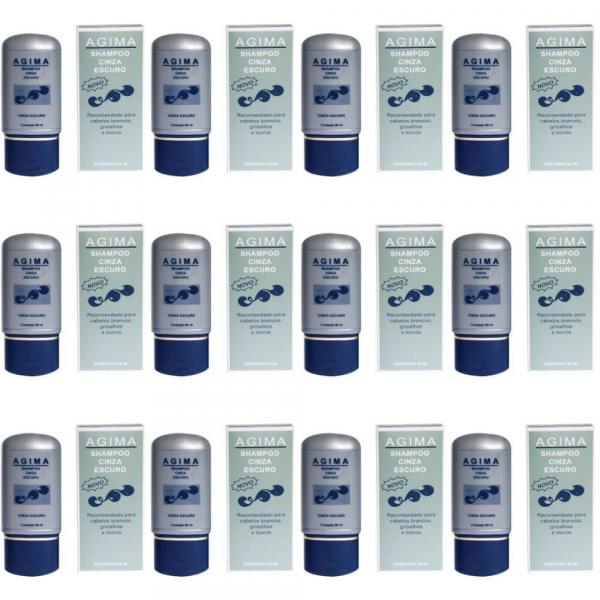 Agima Shampoo Cinza Escuro 80ml (Kit C/12)