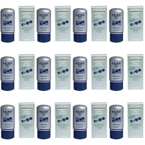 Agima Shampoo Cinza Escuro 80ml (kit C/12)