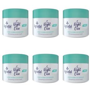 Agradal Night Care Creme Facial Antirrugas 55g - Kit com 06
