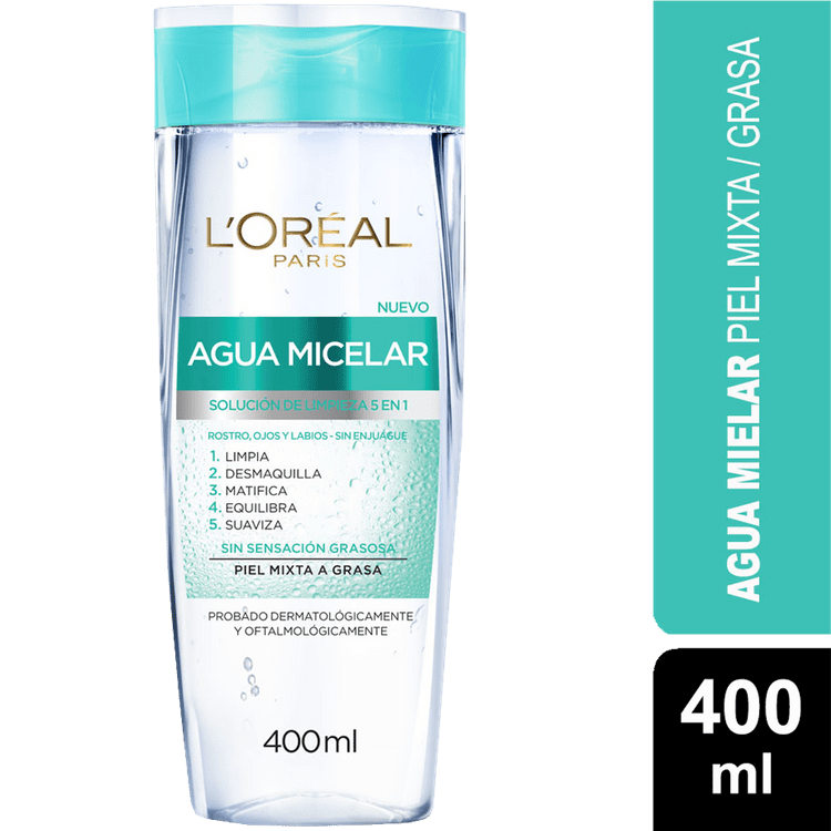 Agua Micelar L'Oréal Ht5 Piel Seca, 400 Ml