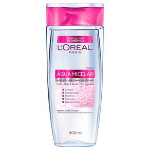 Água Micelar L'Oréal Paris Solução de Limpeza Facial 5 em 1, 400ml