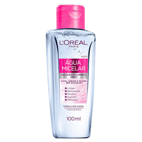 Água Micelar Solução de Limpeza Facial 5 em 1 L'oréal Paris 100Ml