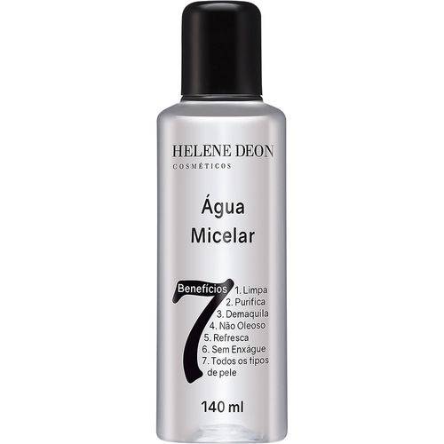 Água Micelar Solução de Limpeza Facial Demaquilante para o Rosto 7 Benefícios 140ml – Helene Deon