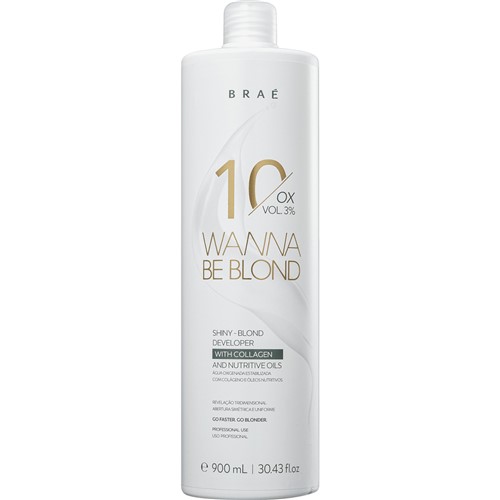 Água Oxigenada 10 Volume 3% Wanna Be Blond 900Ml Braé
