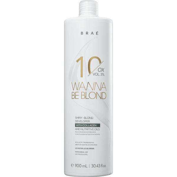 Água Oxigenada 10 Volume 3% Wanna Be Blond 900ml Braé