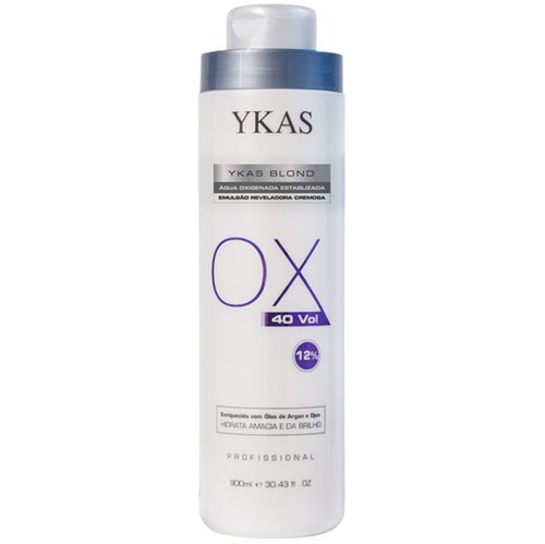 Água Oxigenada Ykas Blond Oxidante 900ml - 40 Volumes