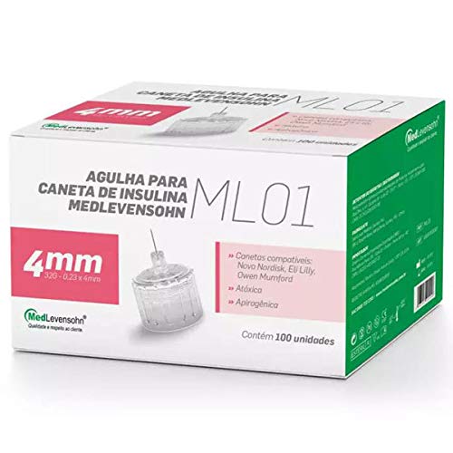 Agulha P/Caneta de Insulina Medlevensohn Ml-01 32g 4mm