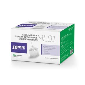 Agulha para Caneta de Insulina 10 Mm Caixa com 100 Unidades - MedLevensohn