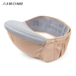 Ainomi Baby Carrier Waist Stool Walkers Infant Sling Hold Hipseat Belt for Kids CAMEL BROWN