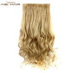 AISI longo cabelo encaracolado sintéticos 5 clipes em extensões de peruca para Mulheres